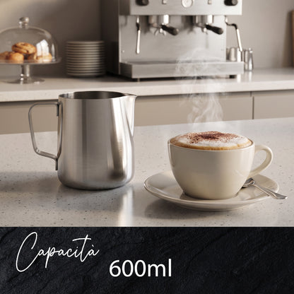 Bollilatte versa latte, in acciaio inox, 600 ml