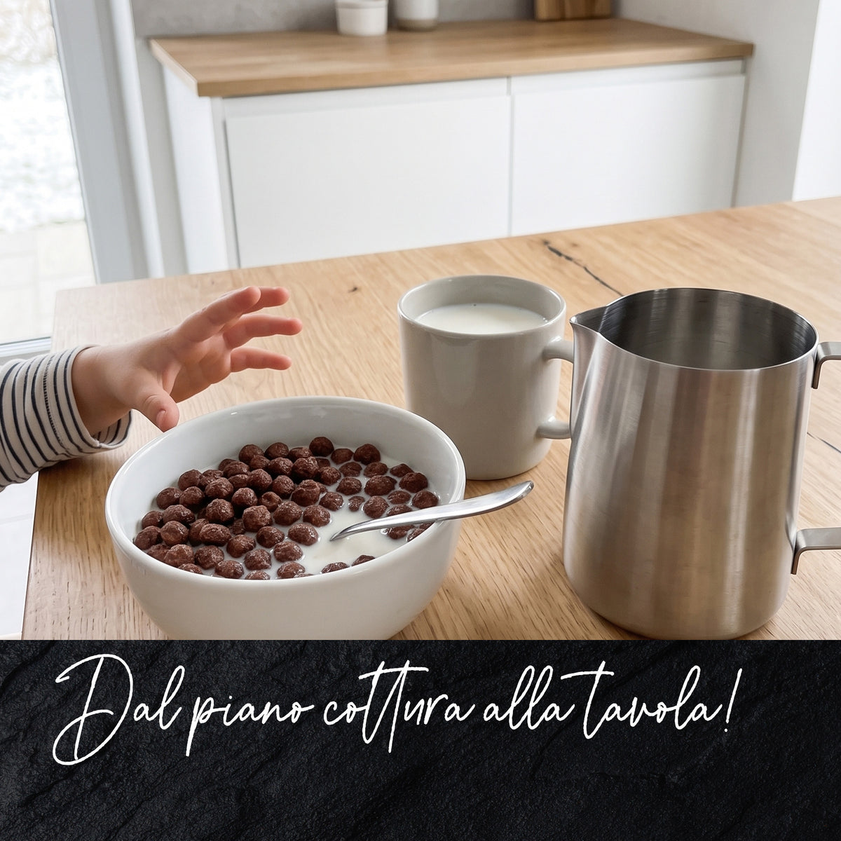 Bollilatte versa latte, in acciaio inox, 600 ml