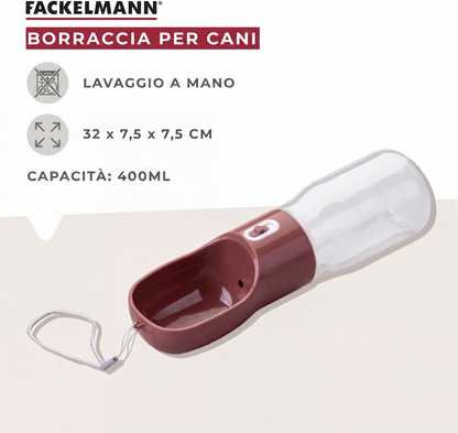 Borraccia portatile per cani, 400 ml