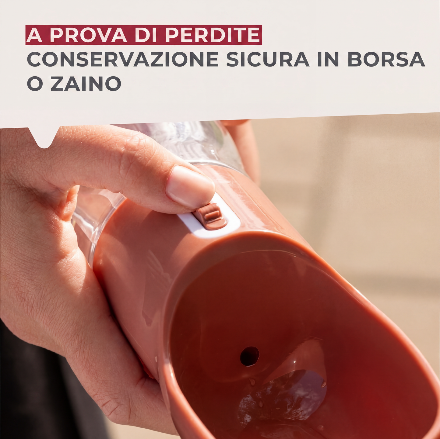 Borraccia portatile per cani, 400 ml