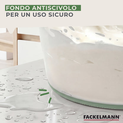 Caraffa Graduata per Mixer Ø18 cm – Contenitore con Doppio Coperchio e Scala ml/Cup