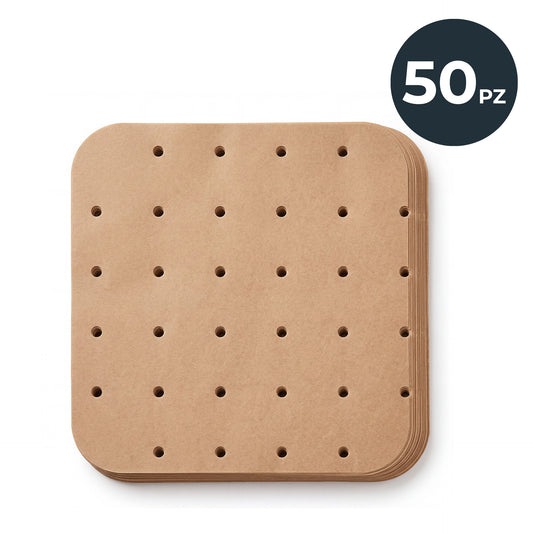 Stampi per friggitrice in carta forata, 50 pezzi, 22 cm
