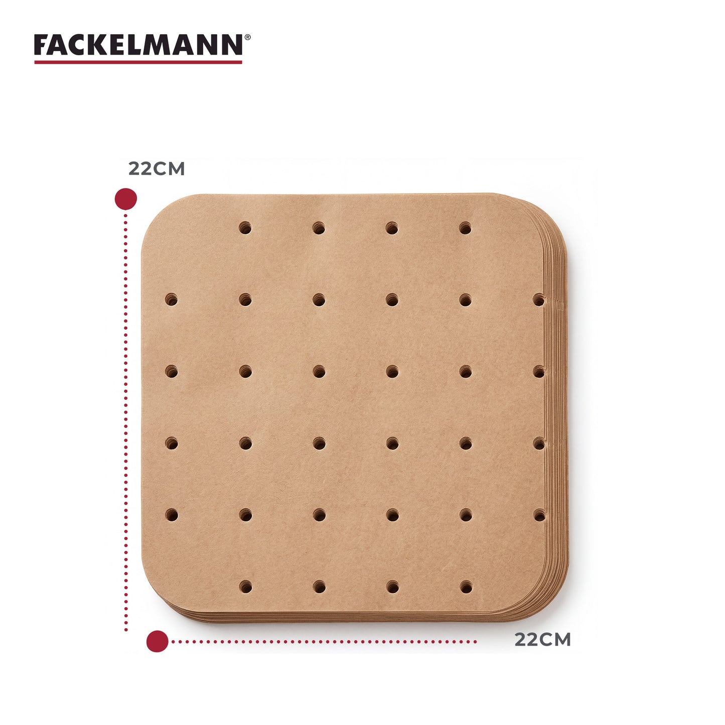 Stampi per friggitrice in carta forata, 50 pezzi, 22 cm