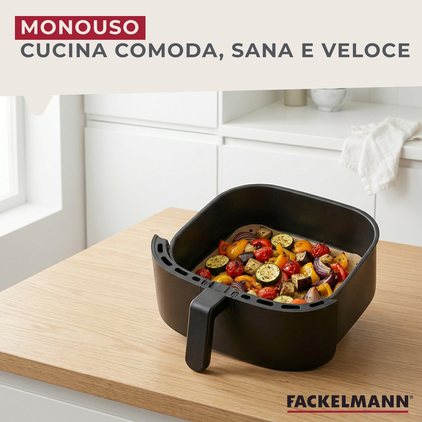 Stampi per friggitrice in carta forata, 50 pezzi, 22 cm
