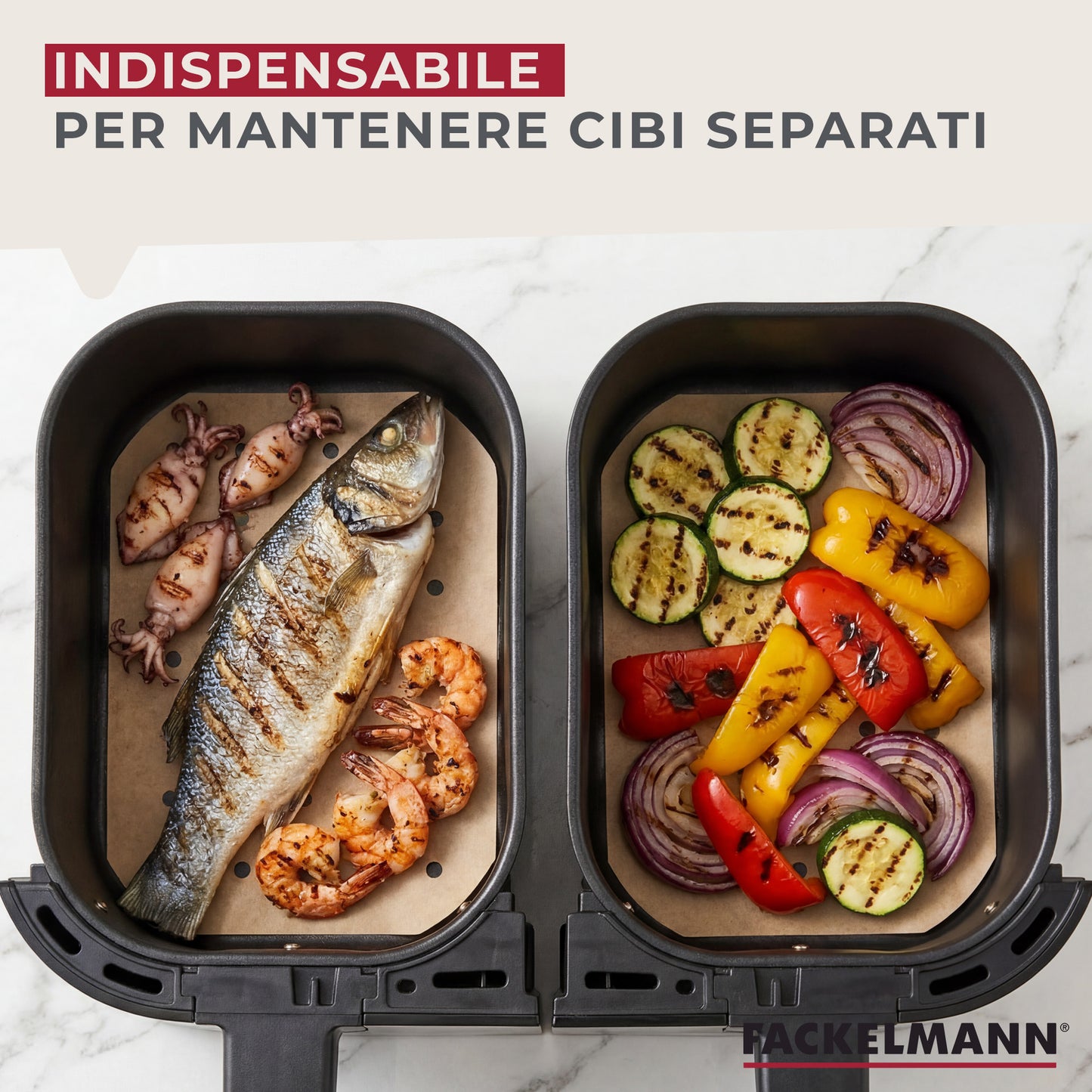 Stampi rettangolari per friggitrice in carta forata, 50 pezzi, 22x14 cm