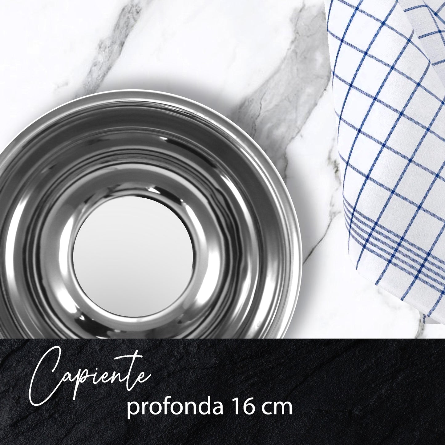 Ciotola antiscivolo, base in silicone, Ø26 x 17 cm