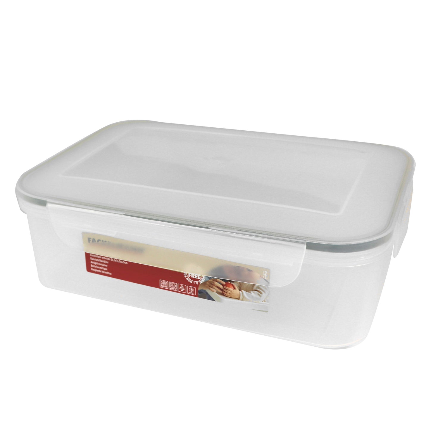 Contenitore ermetico, rettangolare, 2400 ml, 24,5x17x6 cm