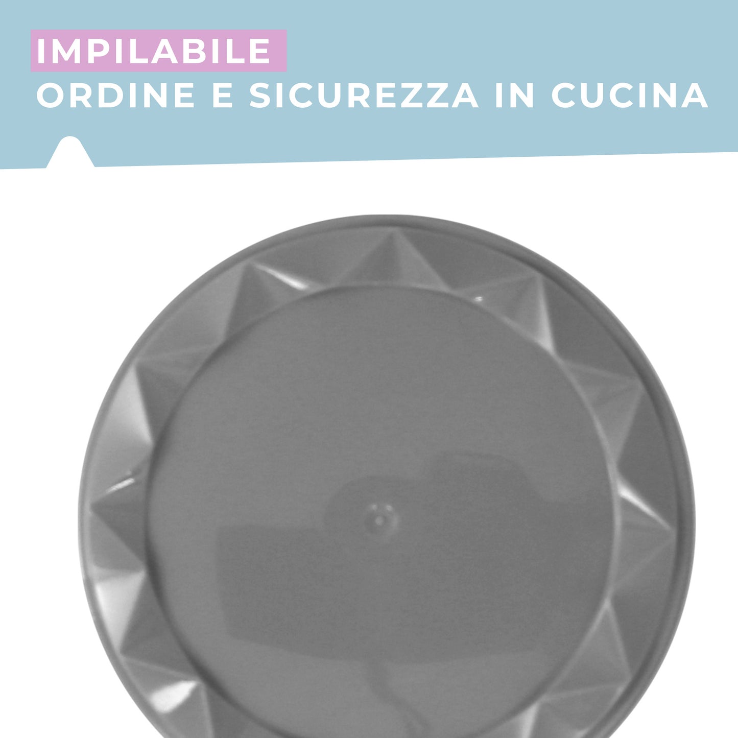 Contenitore con coperchio, tondo, 600ml, Ø11x8,5 cm