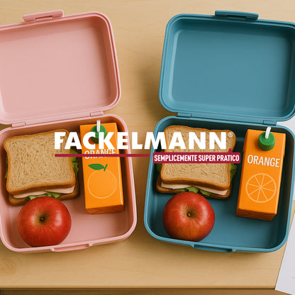 Lunch box porta merenda, quadrato, design unicorni
