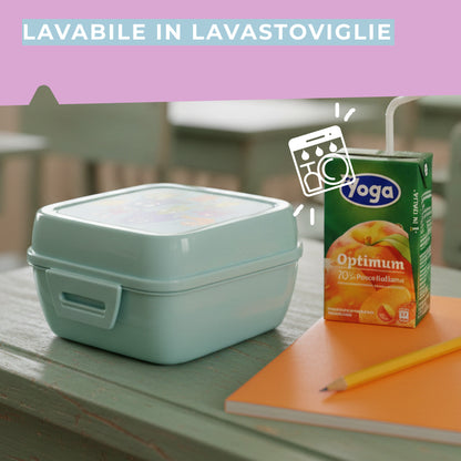 Lunch box porta merenda, quadrato