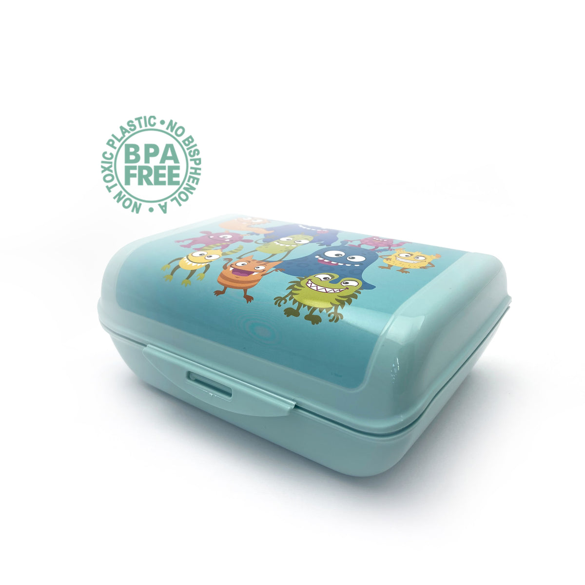 Lunch box porta merenda, rettangolare, design mostrini