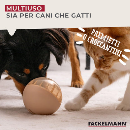 Pallina porta snack per cani e gatti