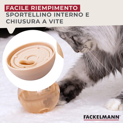 Pallina porta snack per cani e gatti