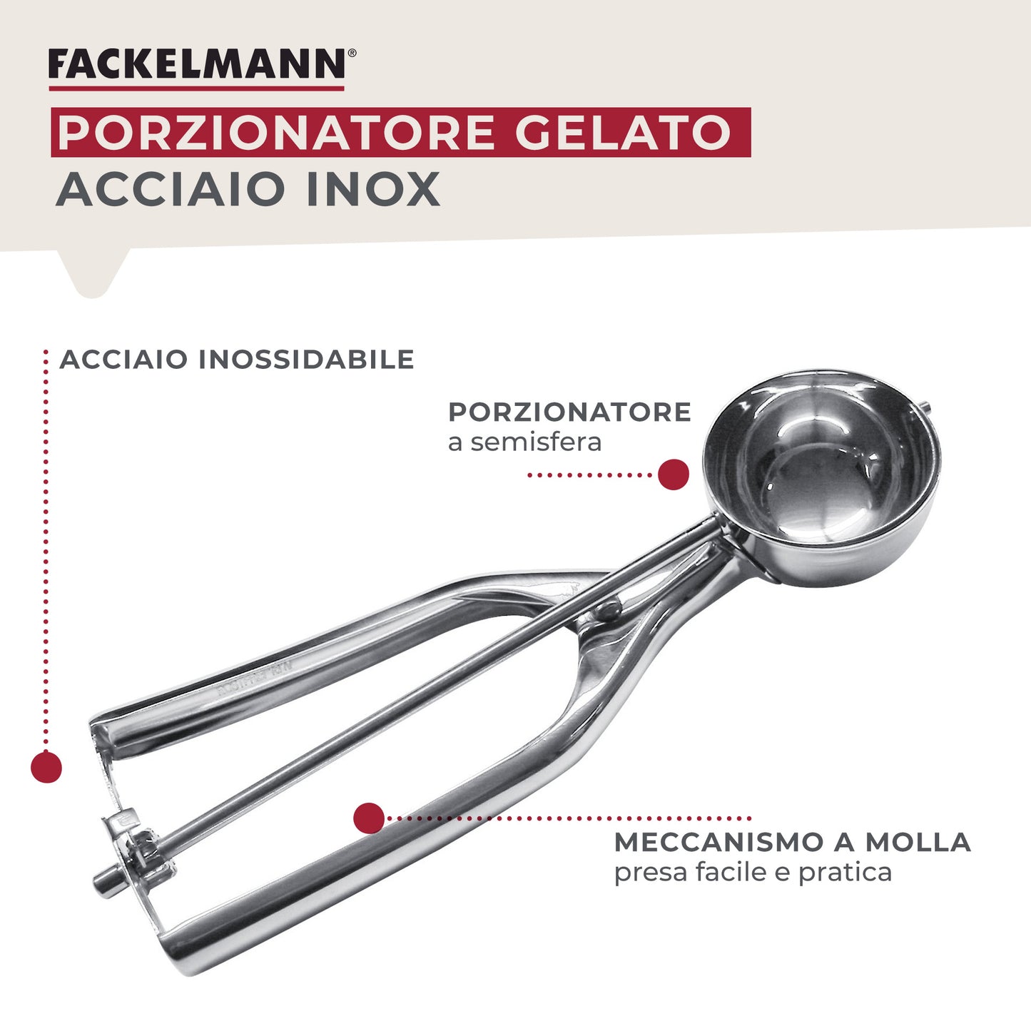 Porzionatore a molla per gelato