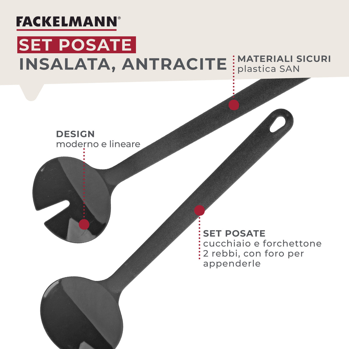 Posate da Insalata  – Posate da Servizio per Insalate, Verdure e Contorni