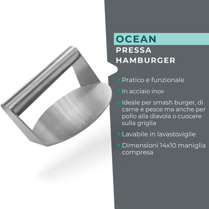 Pressa per hamburger, Ø14x10 cm