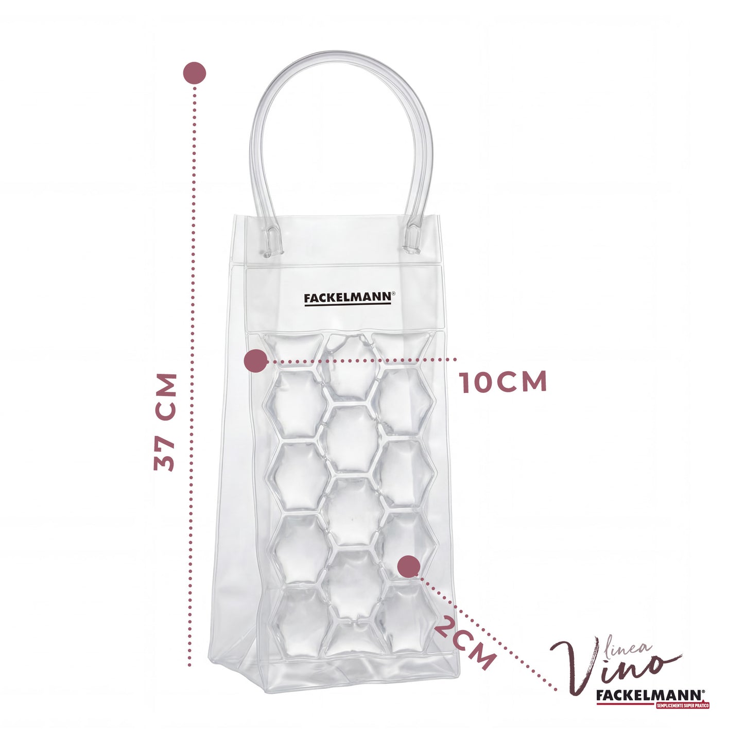 Set da 2 Sacchetti refrigeranti per bottiglie, bianco e rosso
