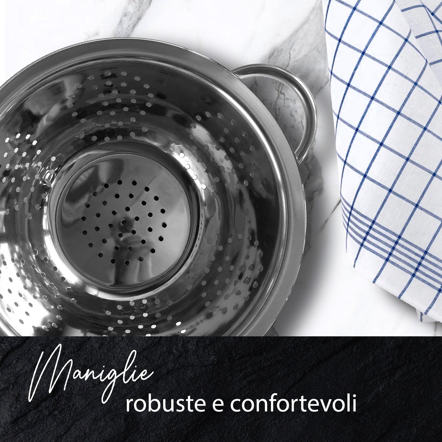 Colapasta Ø24 cm, in acciaio inox