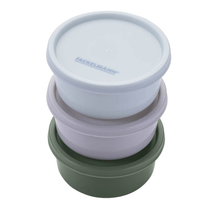 Set di 3 contenitori tondi per snack, condimenti, spezie, frutta secca, Ø 8 x 3,5 cm