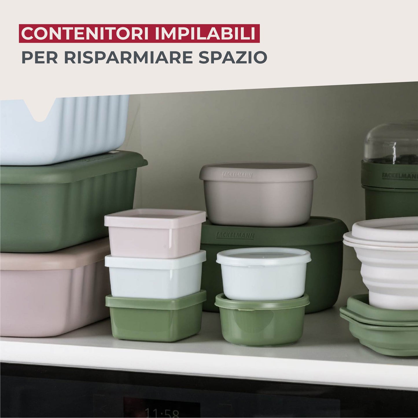 Set di 3 contenitori tondi per snack, condimenti, spezie, frutta secca, Ø 8 x 3,5 cm