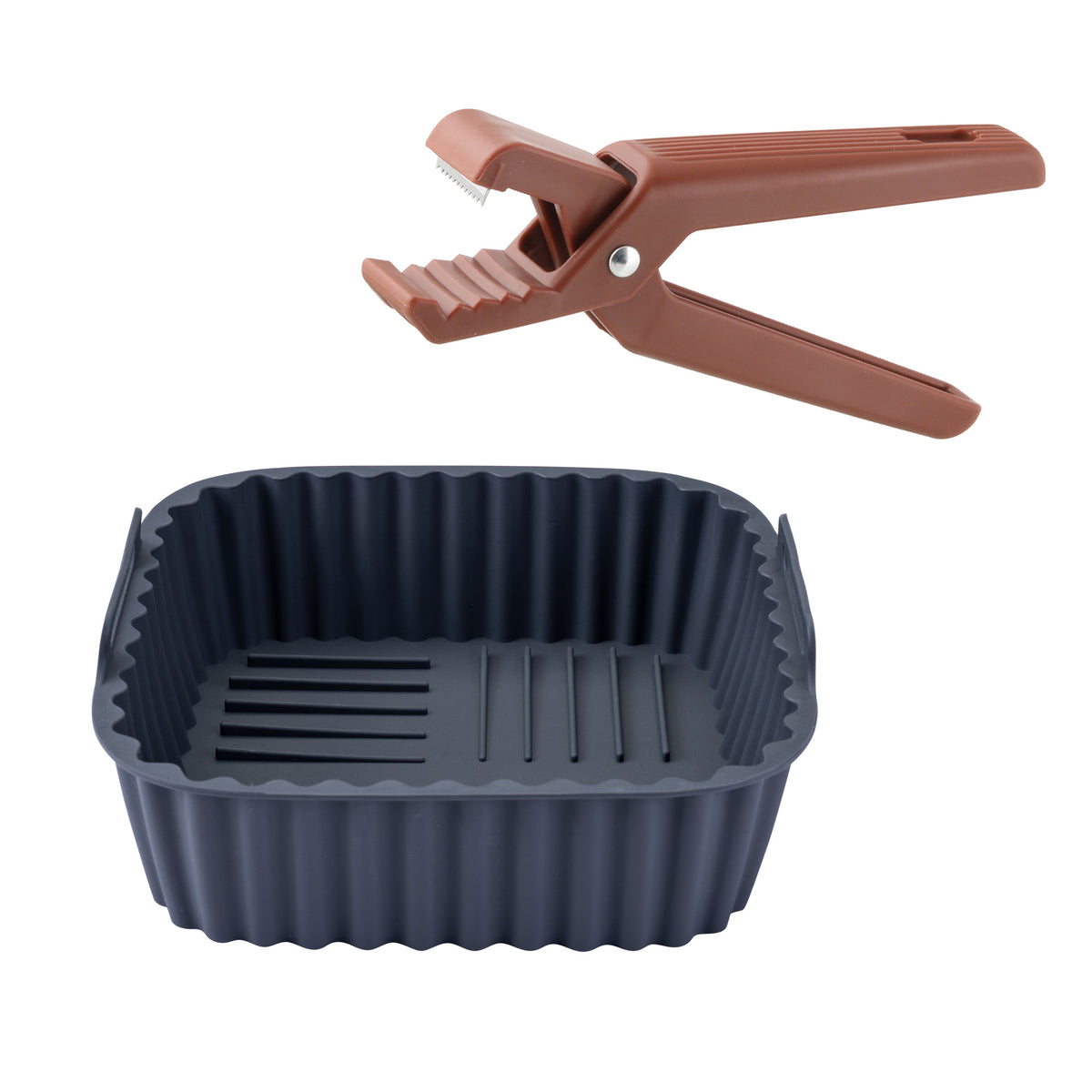 Set taglia castagne e stampo friggitrice ad aria in silicone 15 cm
