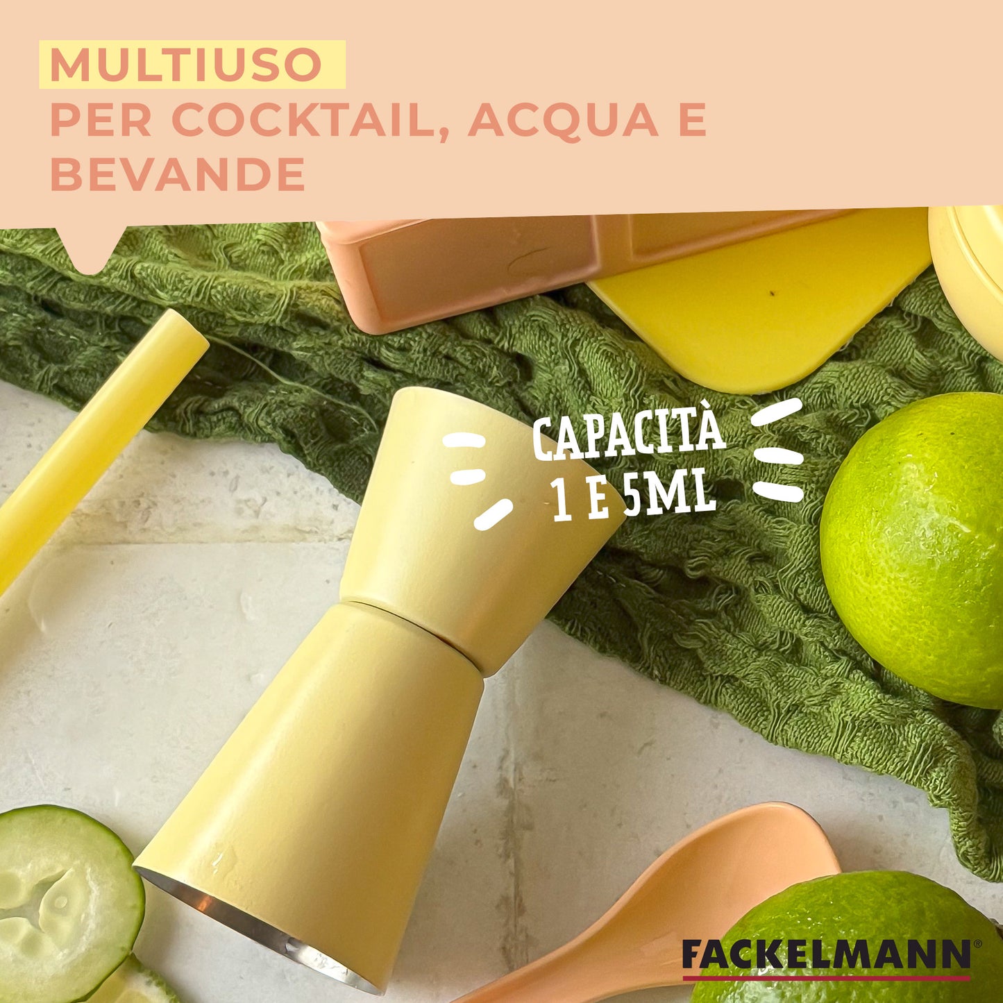 Set accessori estivo per cocktail, Linea Summer Party