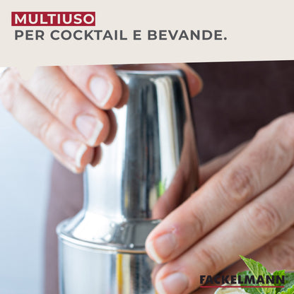 Set per Cocktail, miscelatore shaker, misurino dosatore e forma ghiaccio