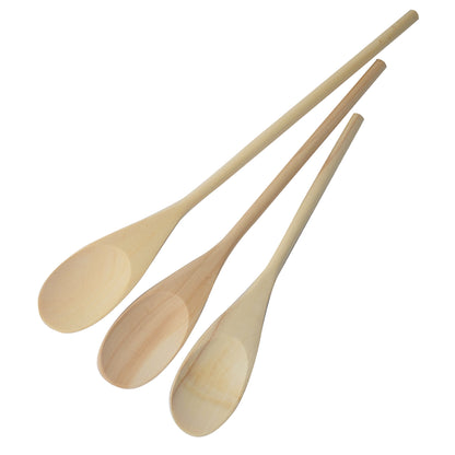 Set 3 cucchiai da cucina in legno, 25, 30 e 35 cm