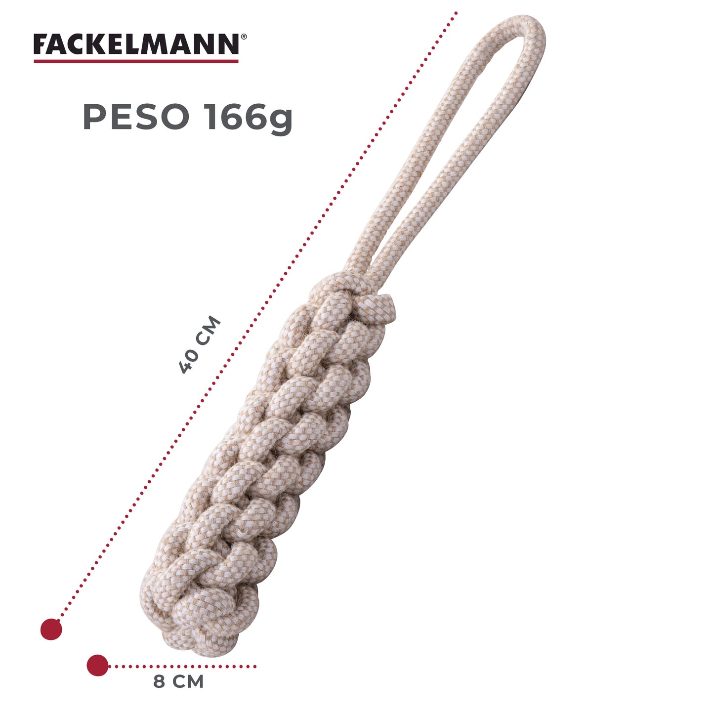Set gioco per cani, treccia e pallina