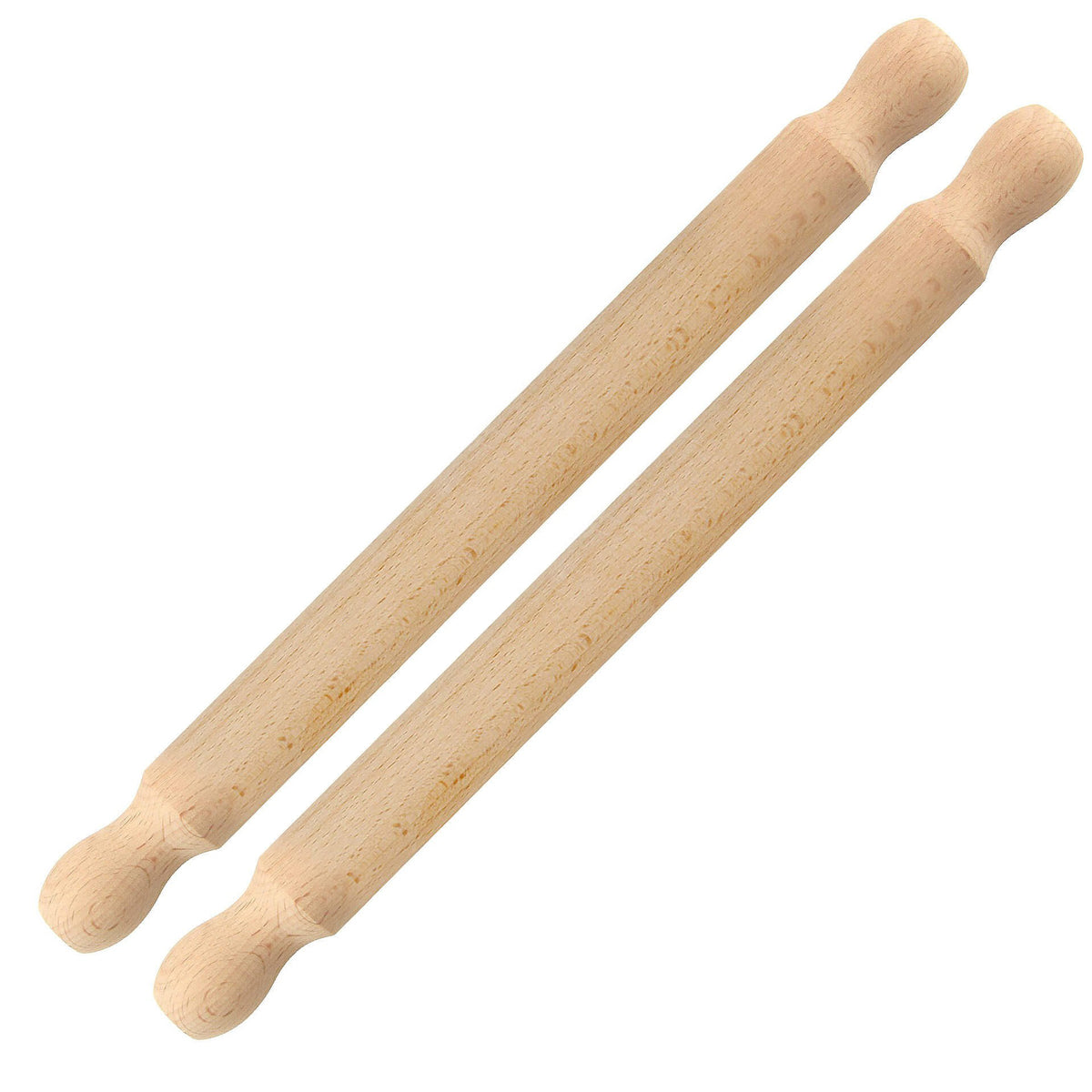 Set 2 Mattarelli in Legno di Faggio 35 cm – Mattarello per Pizza e Pasta