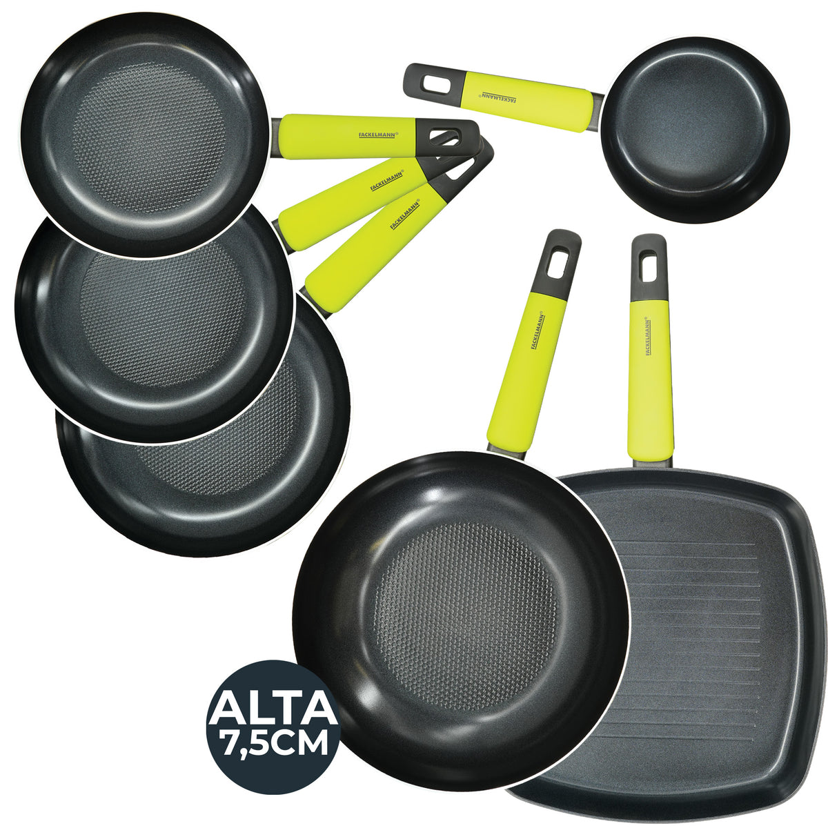 Set Padelle, Bistecchiera, Casseruola, Linea Oliva