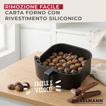 Set taglia castagne e 50 stampi per friggitrice ad aria 22x22 cm