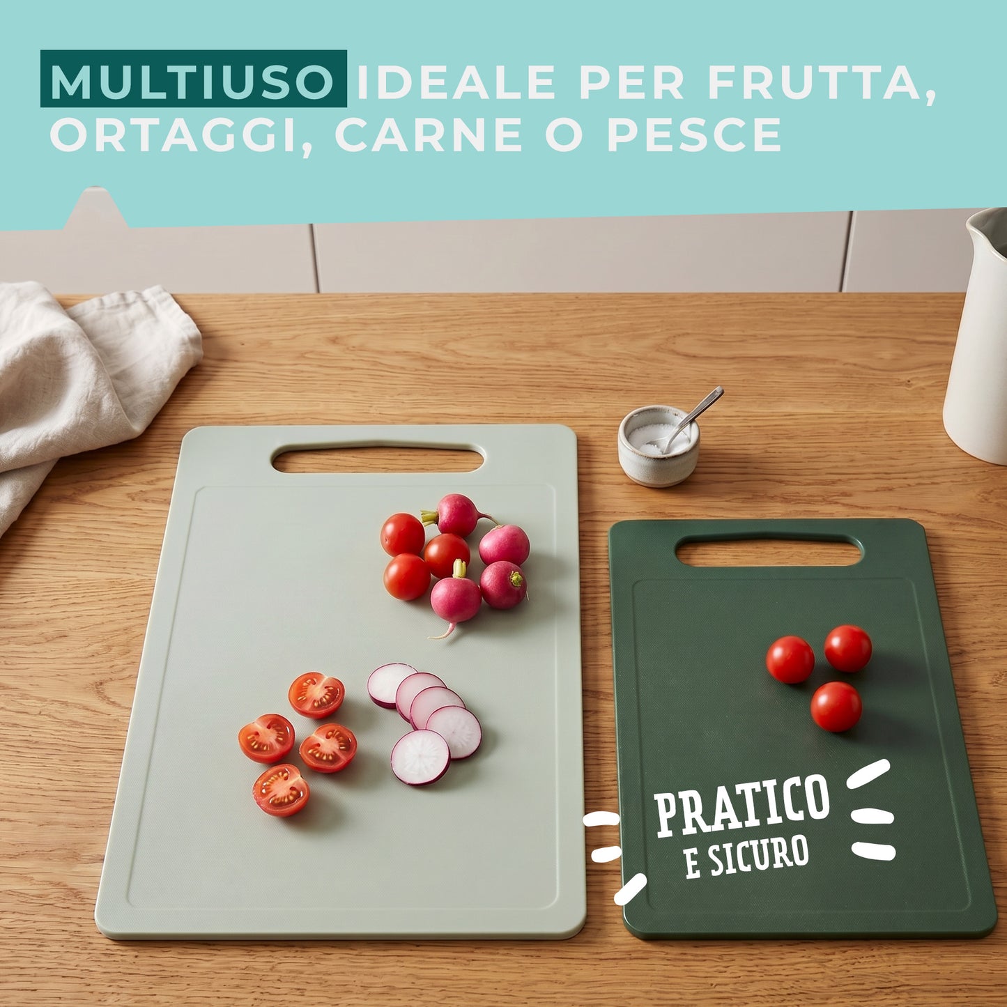 Set di 2 Taglieri da cucina, Linea Ocean