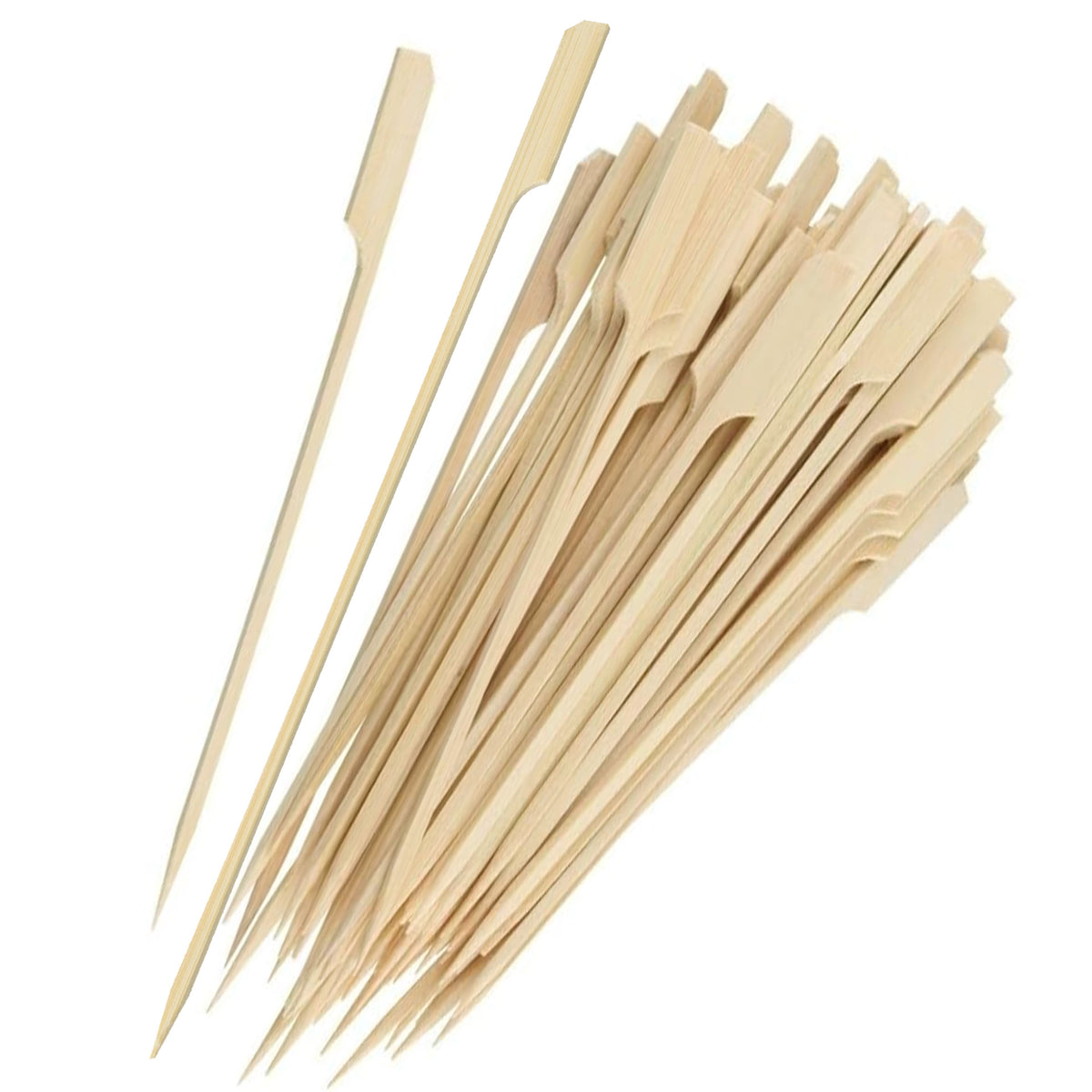 Spiedini in Legno da 25 cm –  150 pezzi - Bastoncini per Barbecue, Carne, Verdure e Frutta