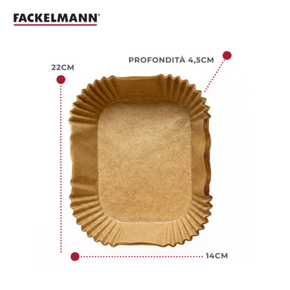 Stampi per friggitrice in carta, 50 pezzi, 22 x 14 x 4,5 cm