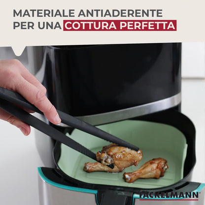 Stampo Friggitrice ad aria quadrato, in silicone, 20,5 cm, Linea Ocean