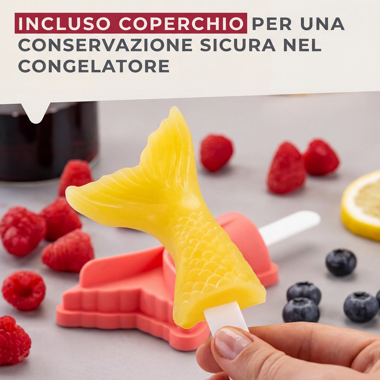 Stampo per ghiaccioli, forma sirena