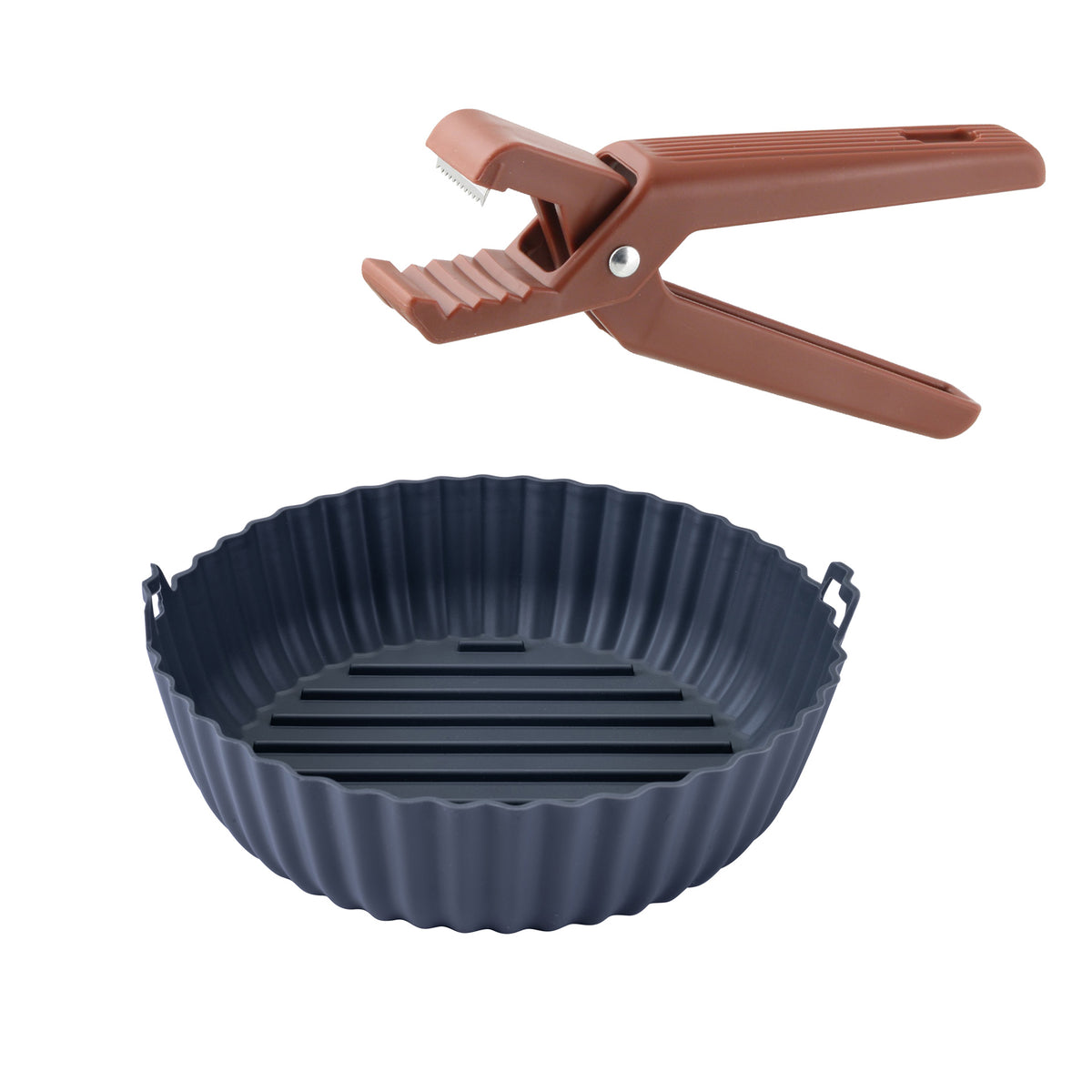 Set taglia castagne e stampo friggitrice ad aria in silicone Ø15 cm