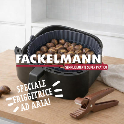 Set taglia castagne e stampo friggitrice ad aria in silicone Ø15 cm