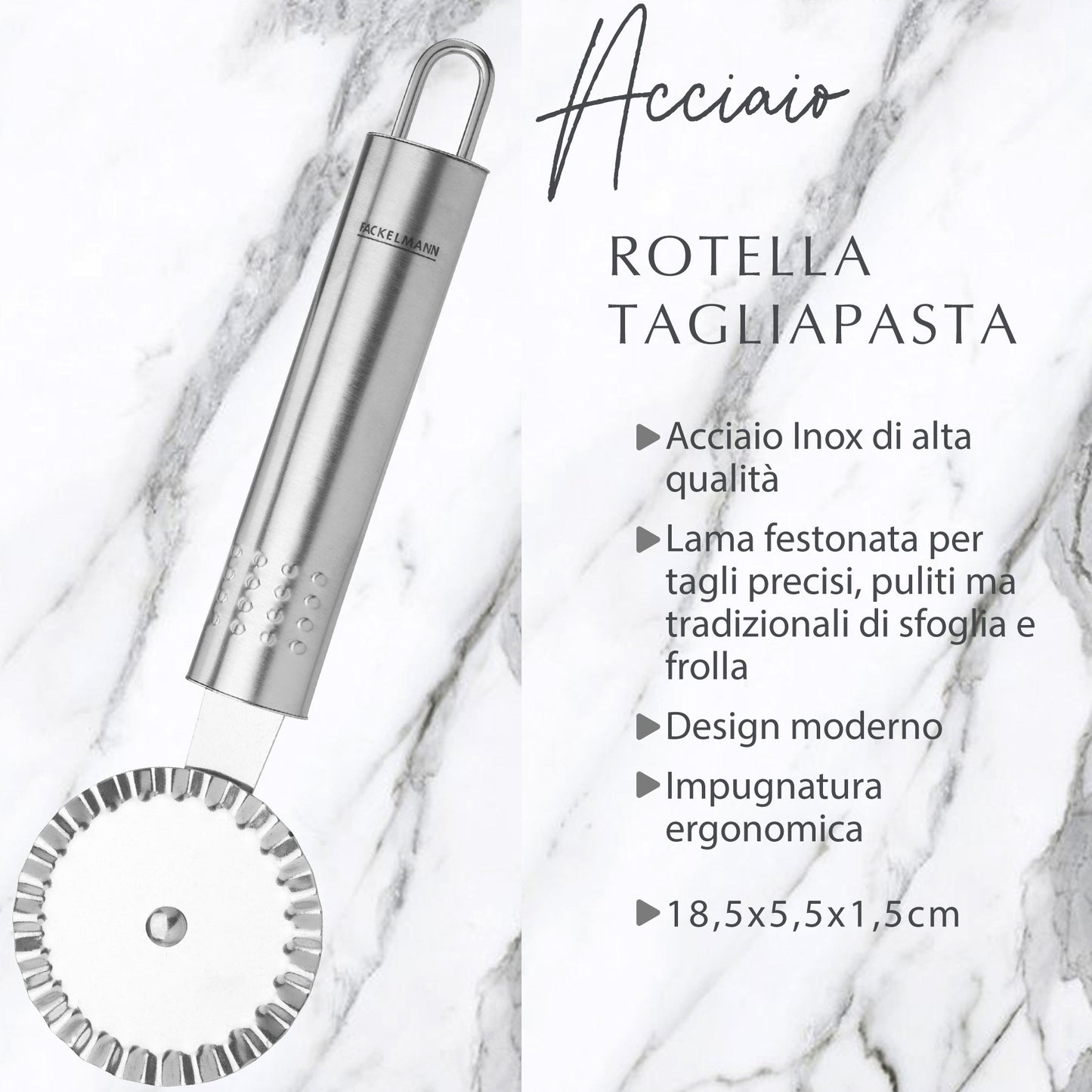 Rotella tagliapasta, in acciaio inox