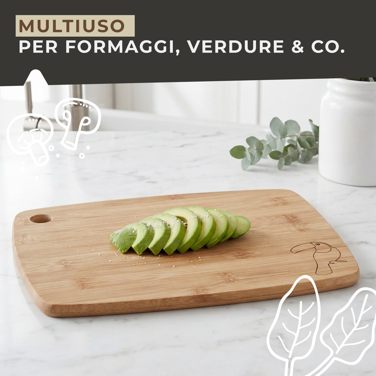 Tagliere in bamboo, 30cm