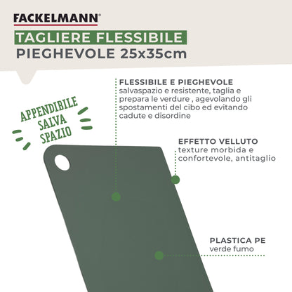 Tagliere Flessibile 2 in 1 25x35 cm in Plastica – Slim, Pieghevole