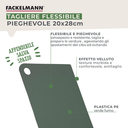Tagliere Flessibile 2 in 1, 20x28 cm in Plastica PE – Slim, Pieghevole