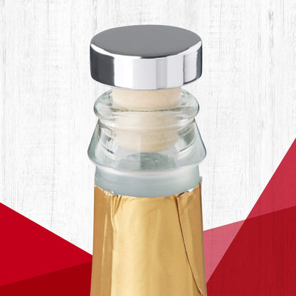 Tappi per vino, 2 pezzi, cromato