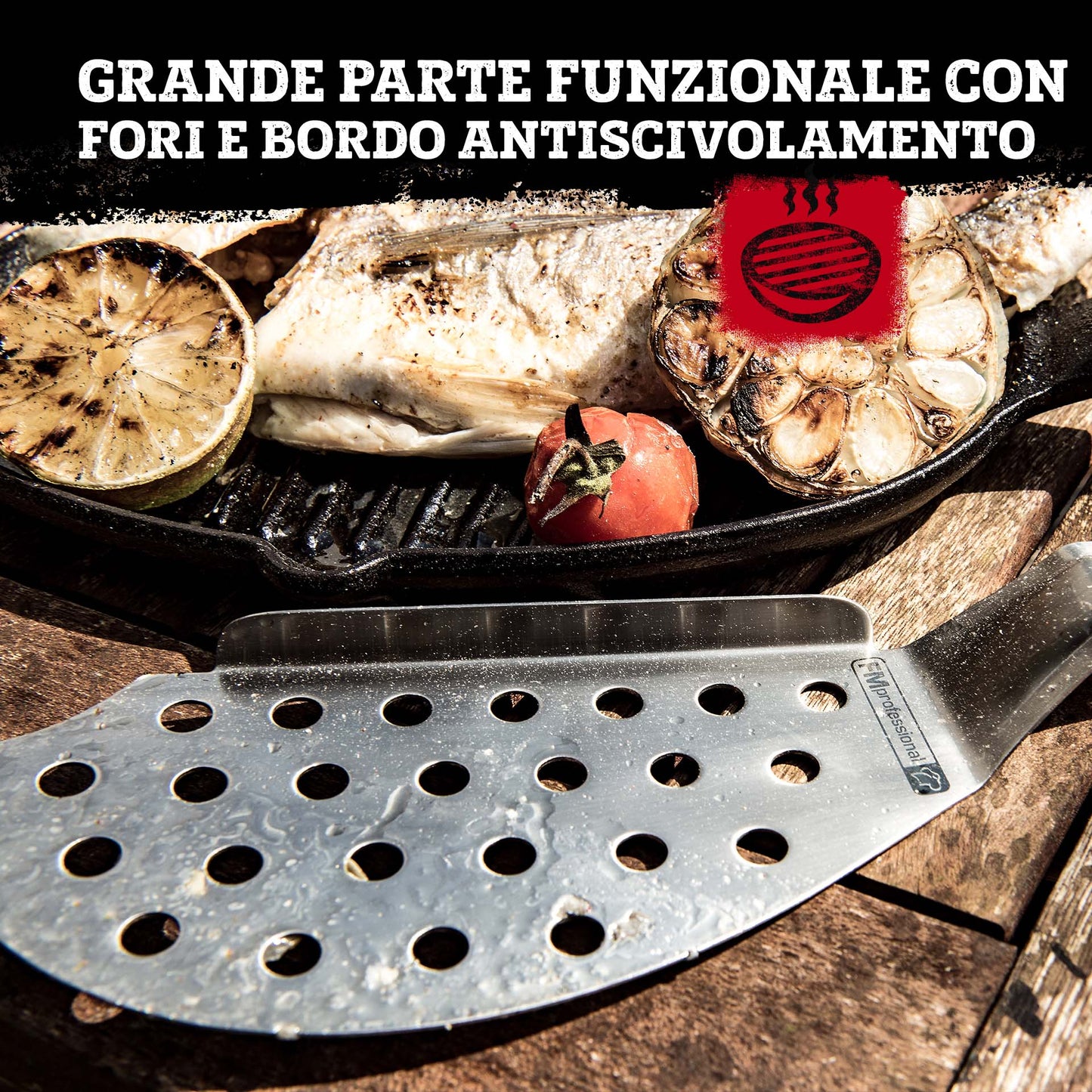 Paletta pesce per barbecue