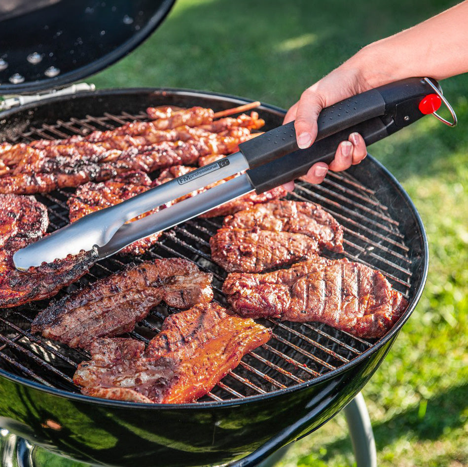 Pinza con molla BBQ, con sistema di bloccaggio