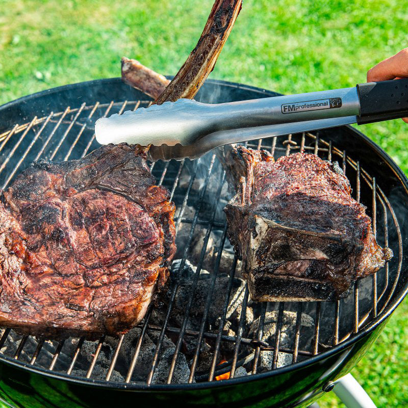 Pinza con molla BBQ, con sistema di bloccaggio