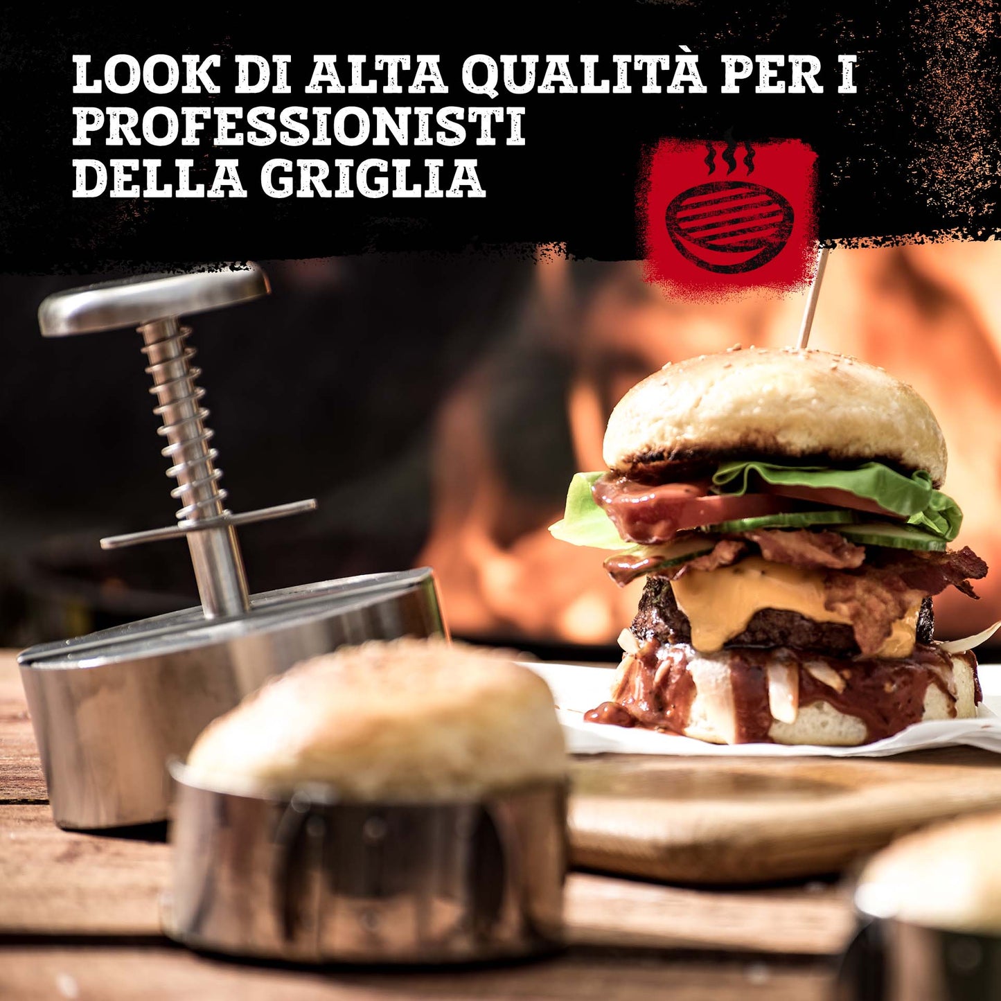 Pressa per hamburger professionale