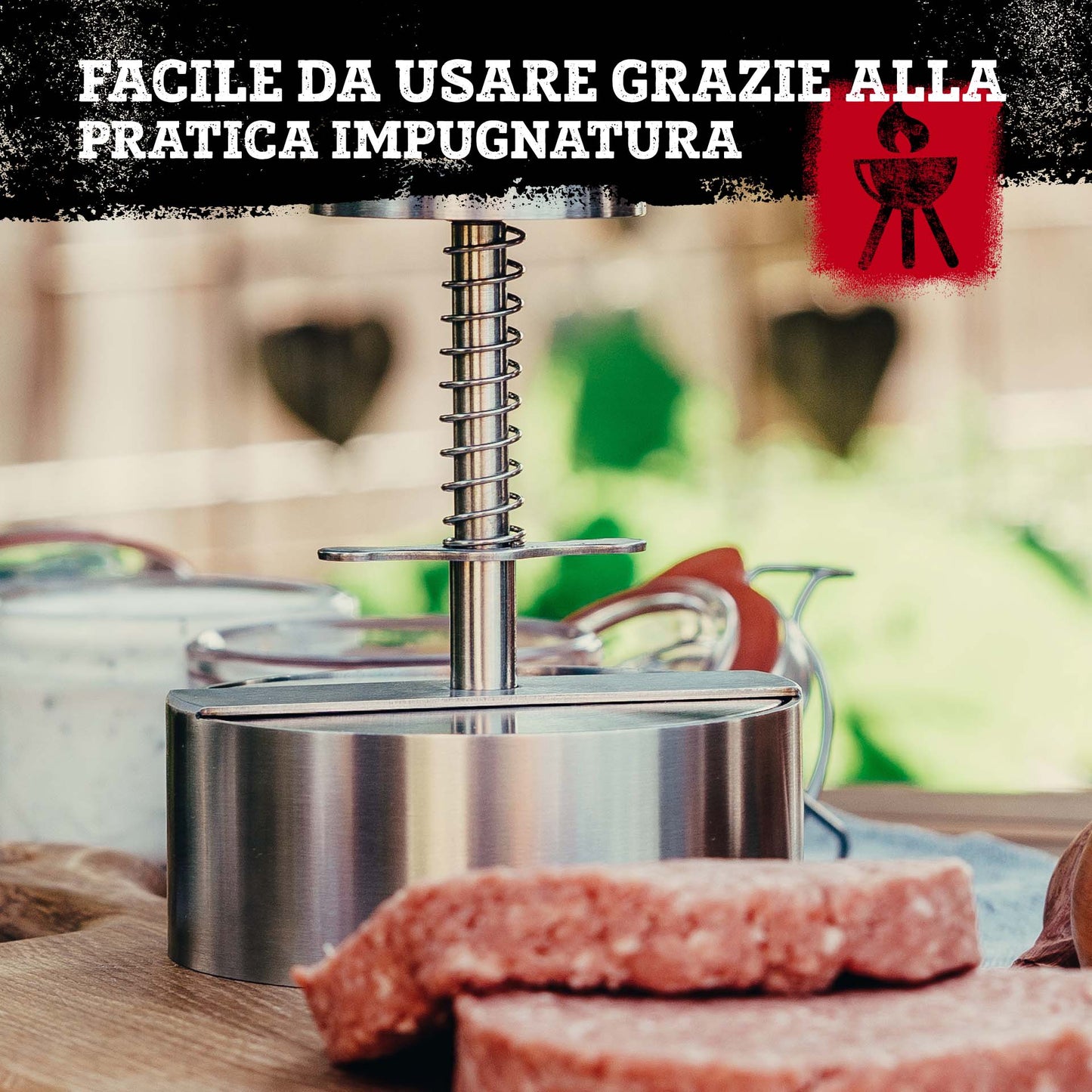 Pressa per hamburger professionale