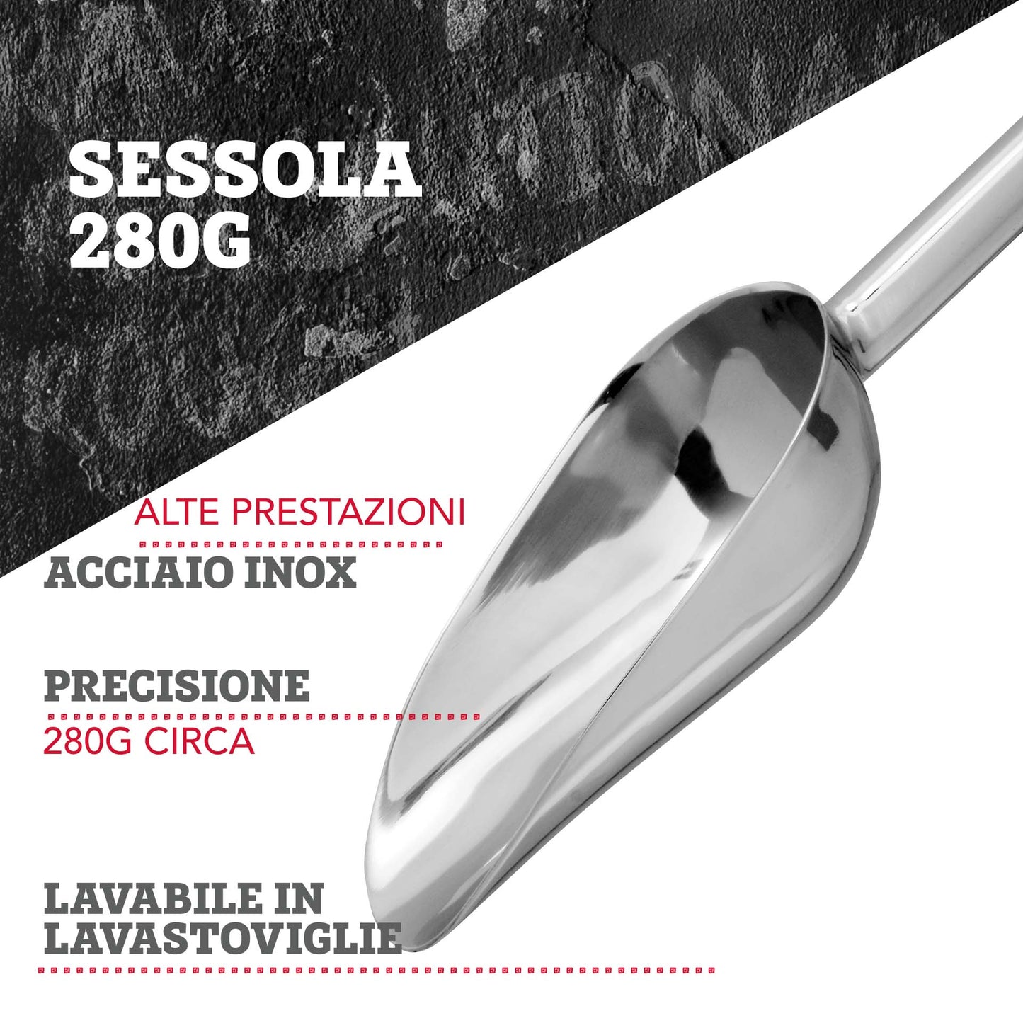 Paletta multiuso in acciaio inox